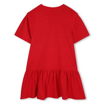 Girls Red Logo Dress