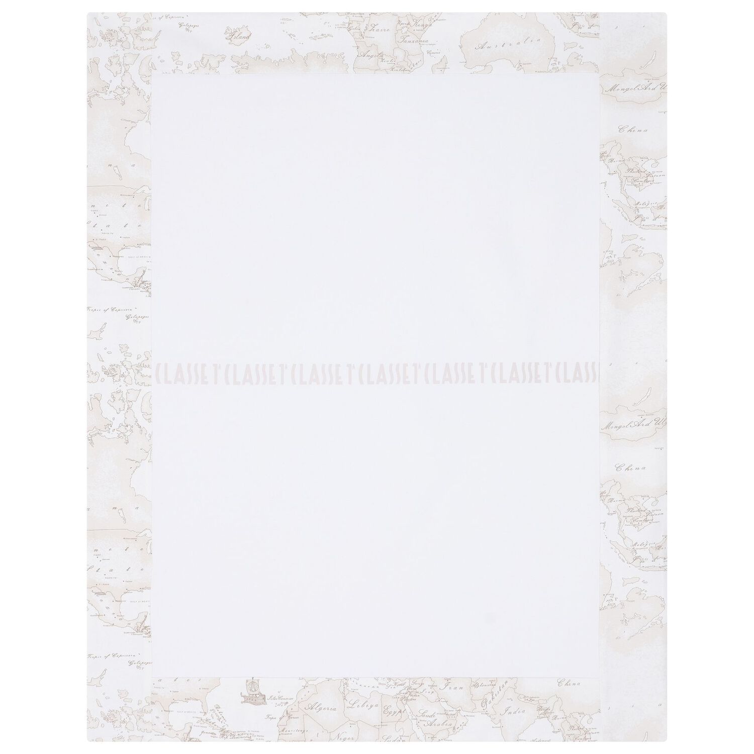 طقم هدية مدس  بطبعة الخريطة باللون الأبيض و البيج, 1, hi-res