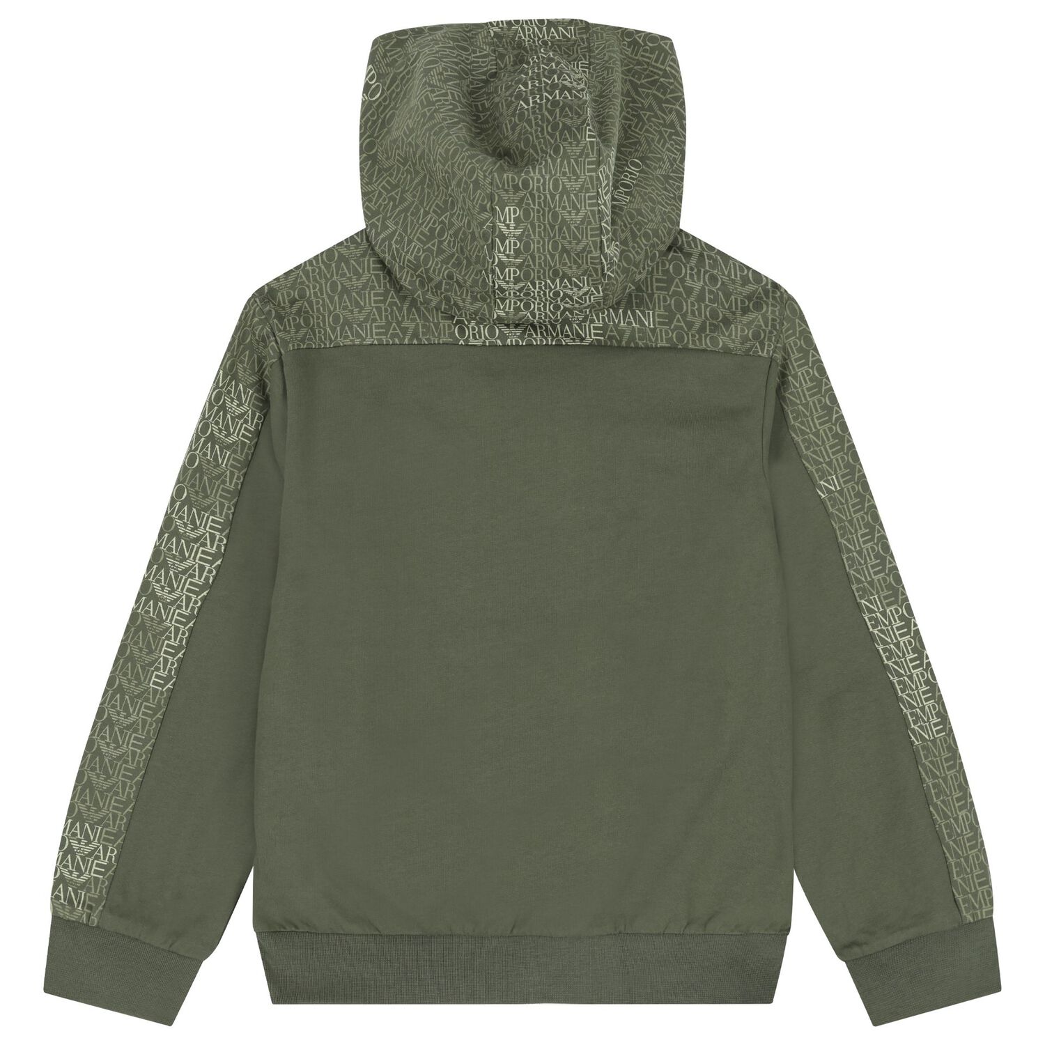 Boys Black Logo Hooded Top, 1, hi-res
