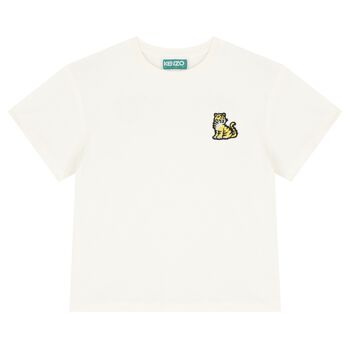 Ivory Tiger Logo T-Shirt