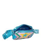 Girls Blue Metallic Star Bag, 1, hi-res
