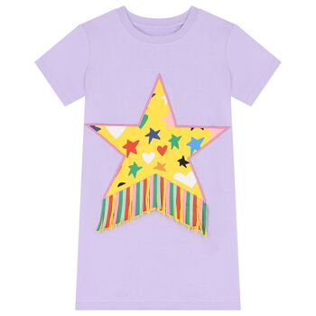 Girls Purple Star Dress