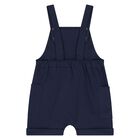 Younger Navy Blue & White Teddy Bear Logo Dungaree Set, 1, hi-res