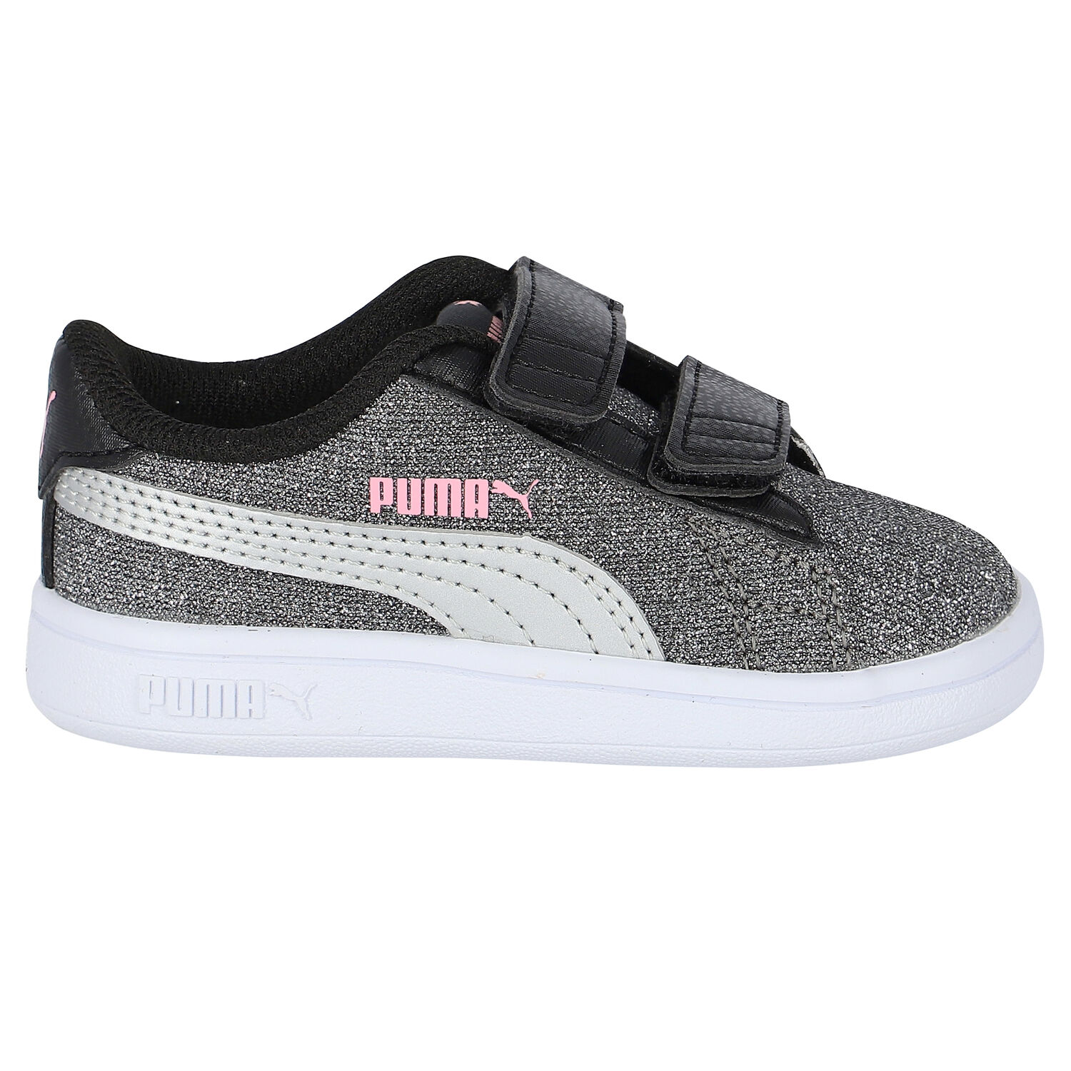 حذاء رياضي سماش بالشعار باللون الفضي للأولاد, 1, hi-res