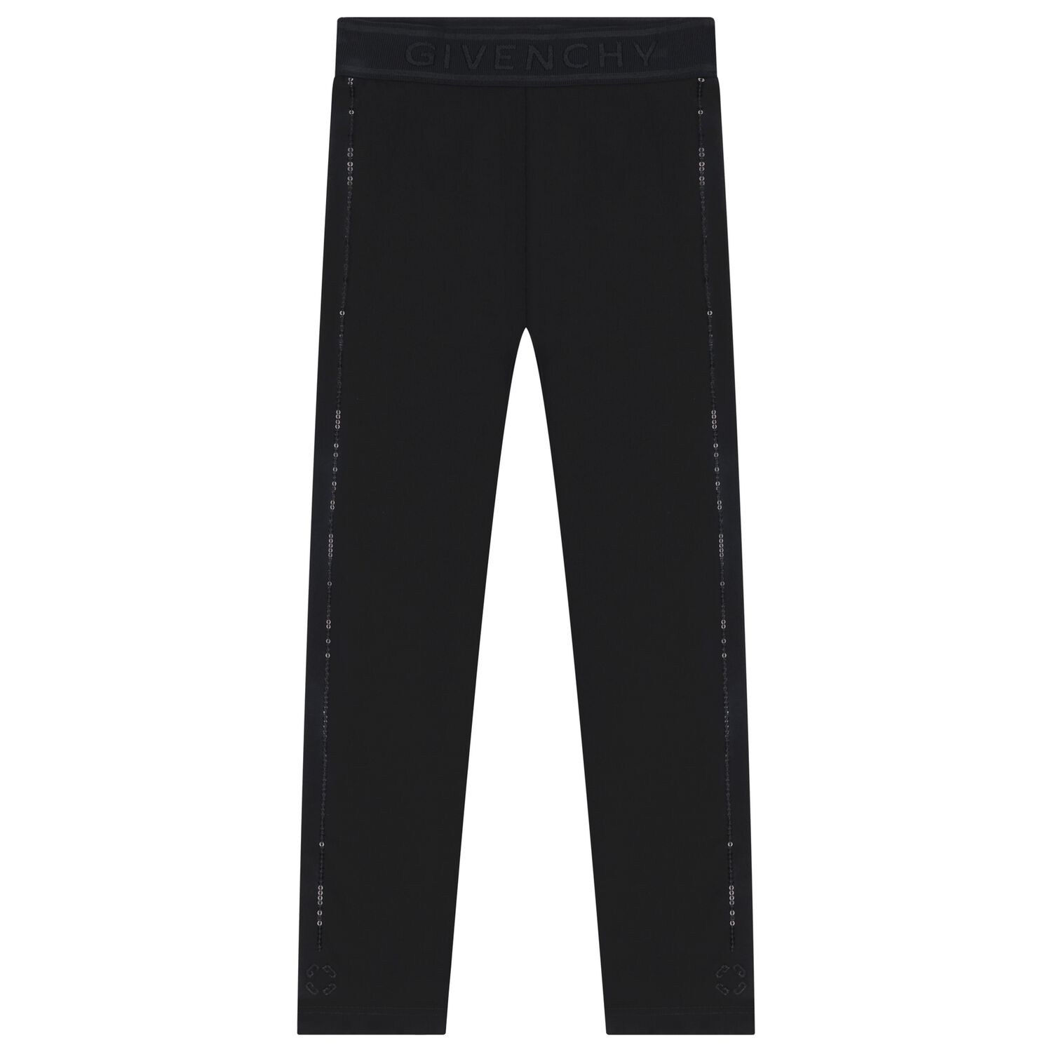 Girls Black Logo Leggings, 1, hi-res image number null