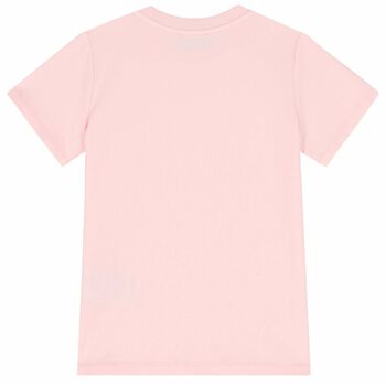 Pink Logo Embellished T-Shirt