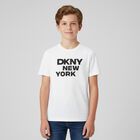 Boys White Logo T-Shirt, 1, hi-res