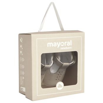 احذيه ماقبل المشي من الجلد  باللون البيج 