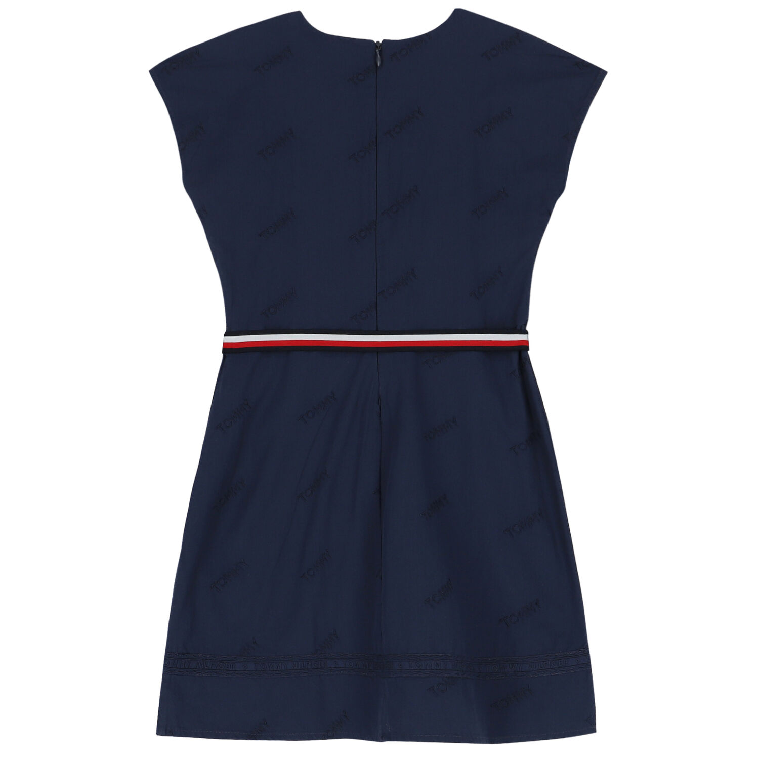Girls Navy Logo Dress, 1, hi-res