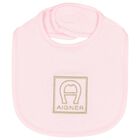 Baby Girls Pink Logo Bib, 3, hi-res