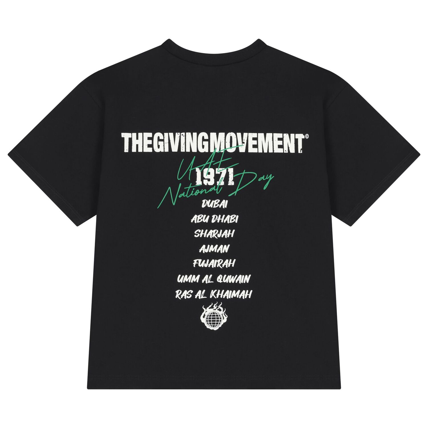 تي شيرت أسود بمقاس كبير وشعار, 2, hi-res