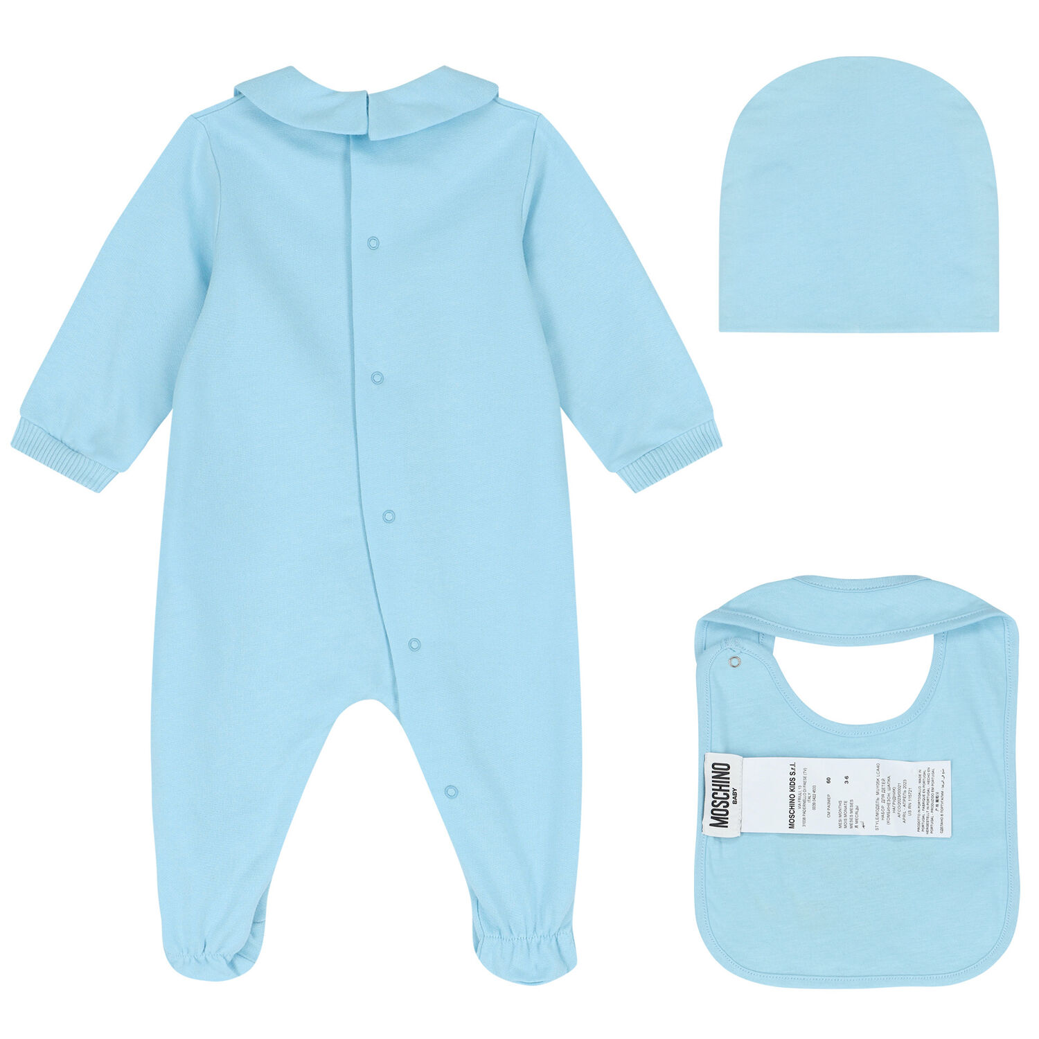 Blue Teddy Bear Logo Babygrow Gift Set, 3, hi-res