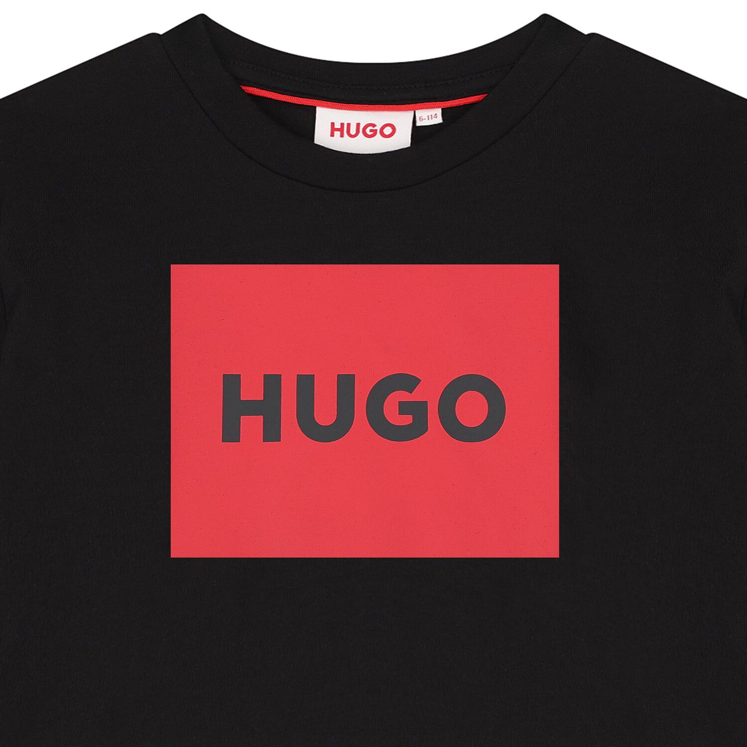 قميص بشعار أسود للأولاد, 1, hi-res