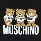 فستان سويت شيرت بشعار تيدي باللون الأسود, 3, hi-res