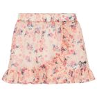 Girls White & Pink Floral Skirt Set, 1, hi-res