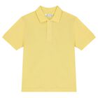 Boys Yellow Logo Polo Shirt, 1, hi-res