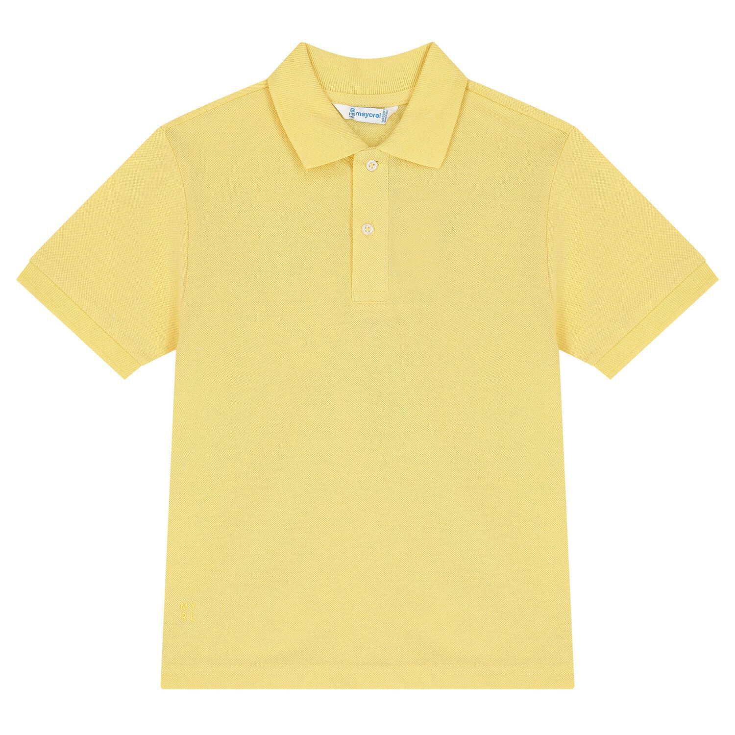Boys Yellow Logo Polo Shirt, 1, hi-res