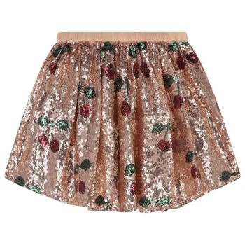 Girls Rose Gold Sequins Skirt