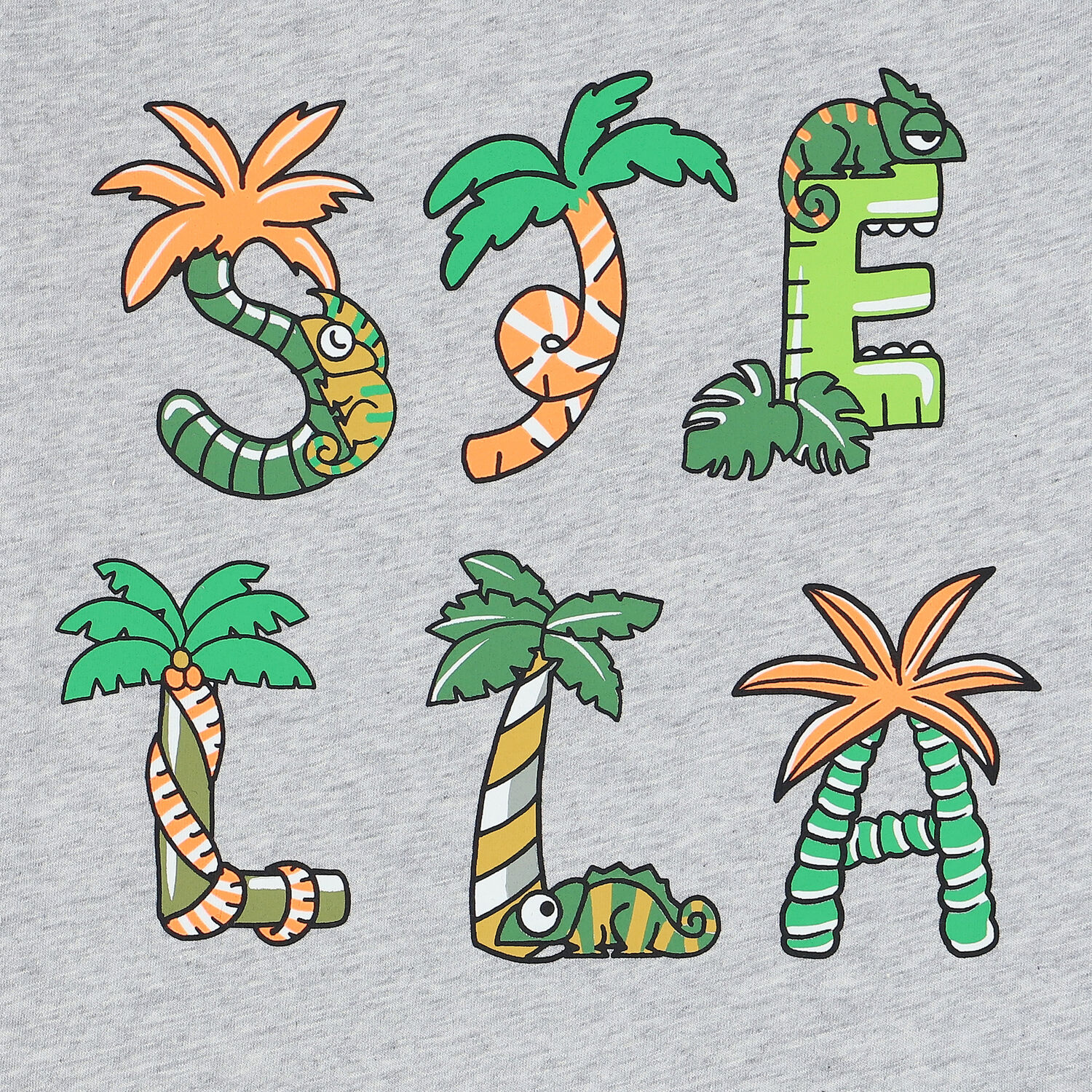 تيشيرت بالشعار باللون الرمادى للاولاد, 1, hi-res image number null