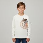 Boys Ivory Long Sleeve Top, 1, hi-res