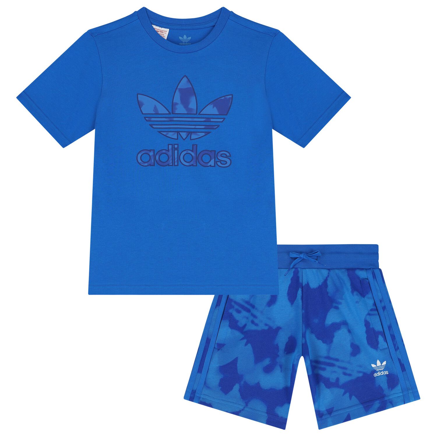 Blue Trefoil Logo Shorts Set, 1, hi-res