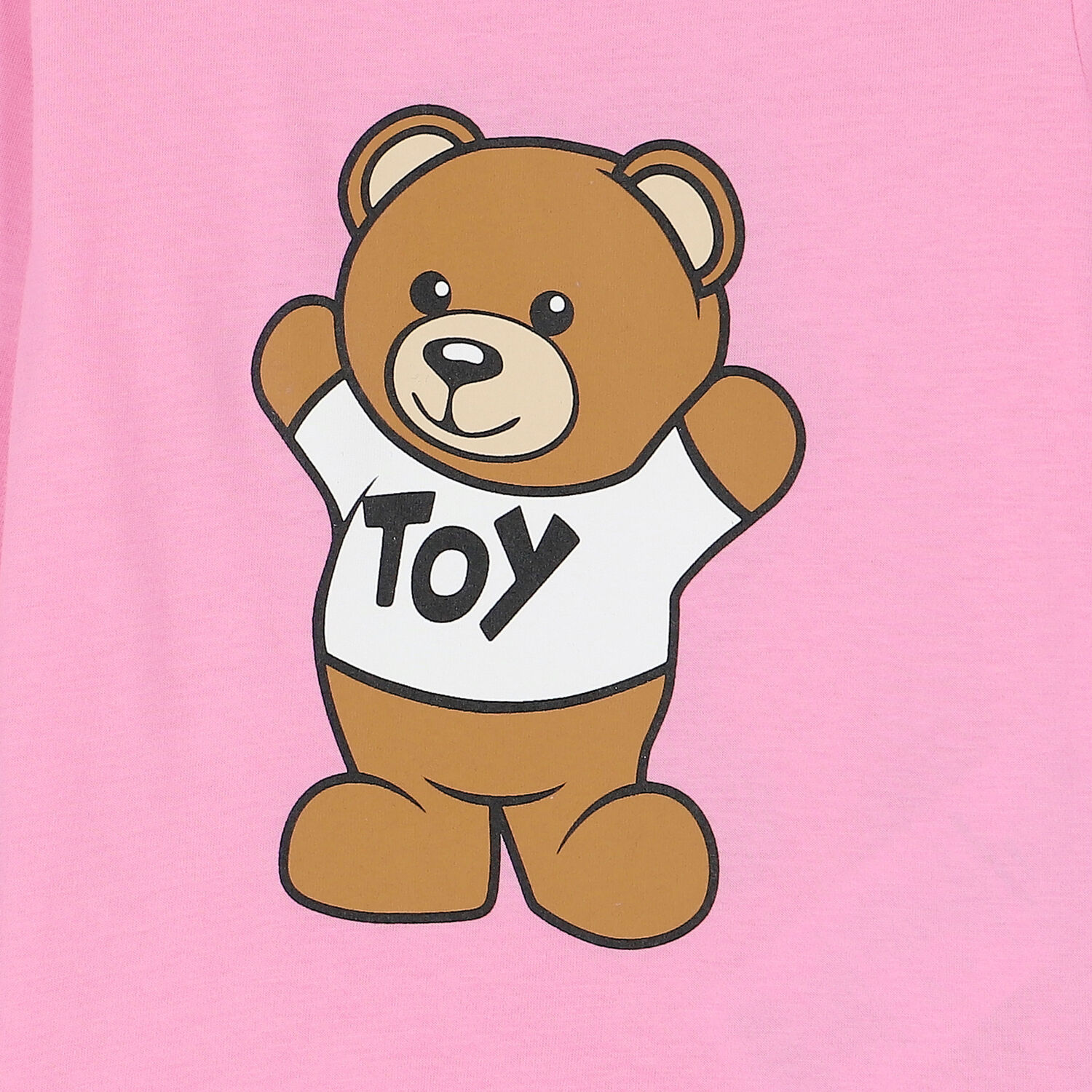 Pink Teddy Logo Long Sleeve Top, 3, hi-res
