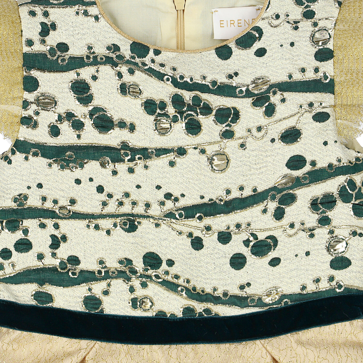 فستان للعيد باللون الذهبى للبنات, 1, hi-res