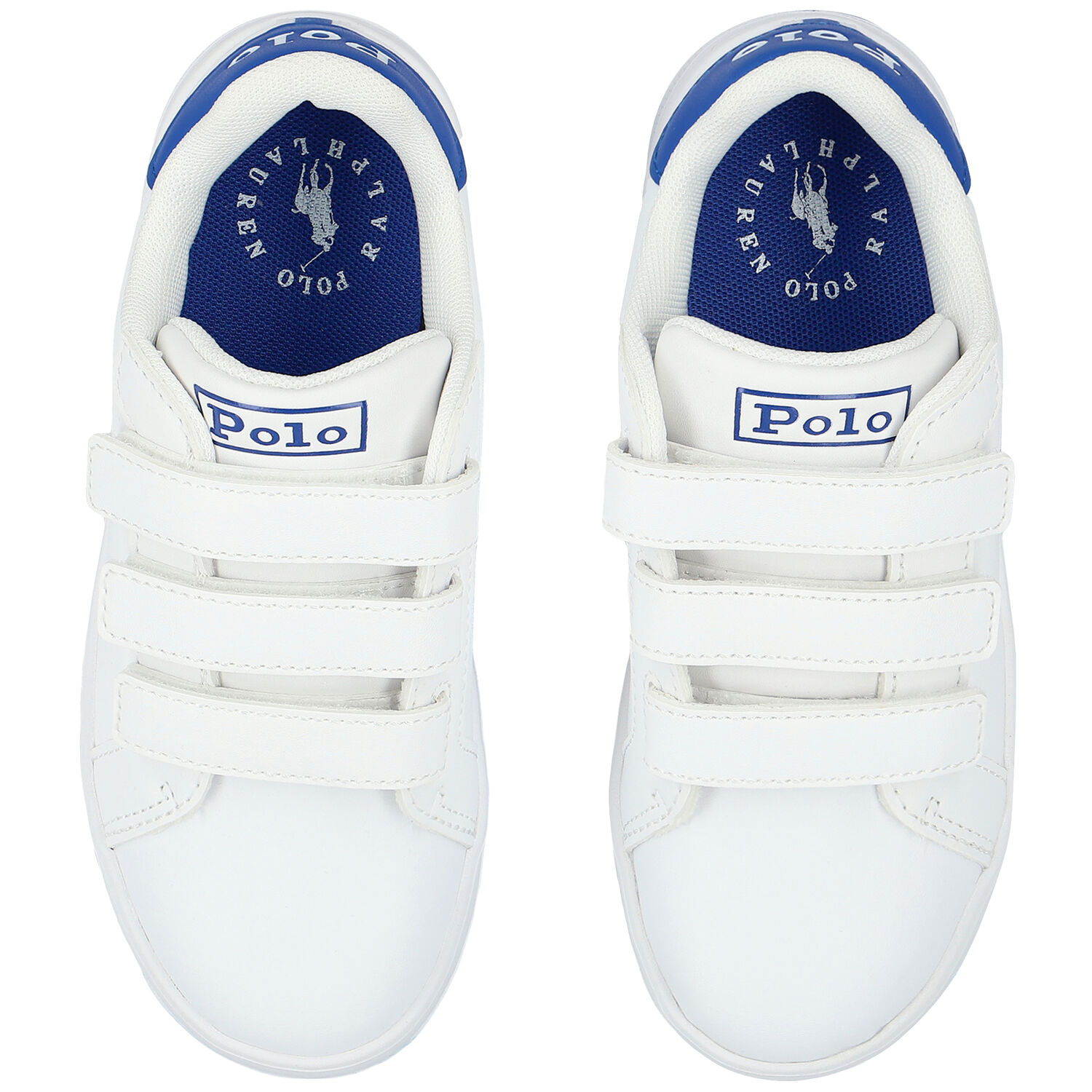 Boys White Logo Trainers, 1, hi-res