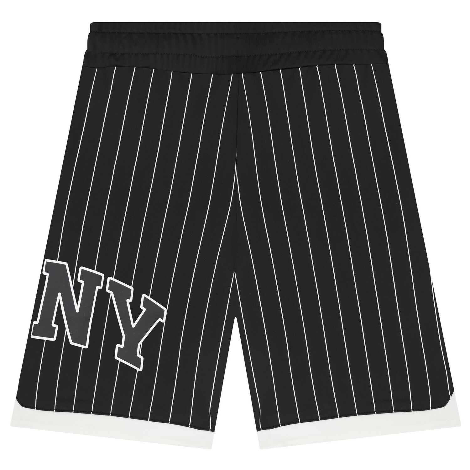 Boys Black Logo Shorts, 1, hi-res