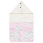 Baby Girls Ivory & Pink Geo Map Baby Nest, 2, hi-res