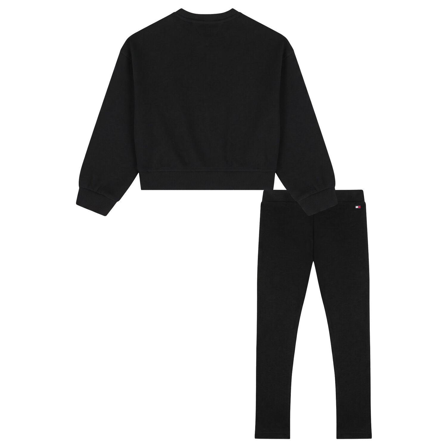 Girls Black Logo Leggings Set, 1, hi-res