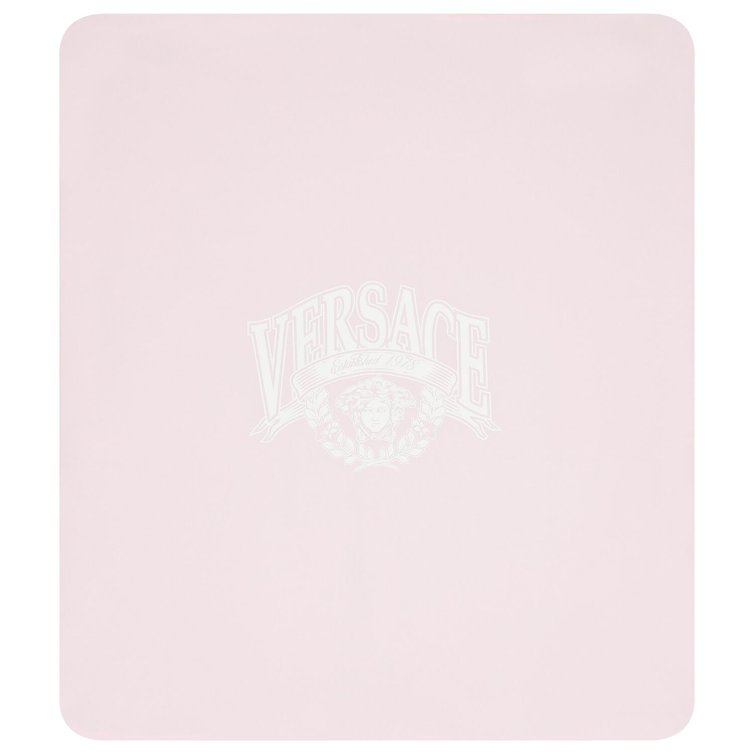 Baby Girls Pink & White Medusa Logo Blanket, 1, hi-res