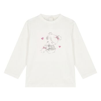 Baby Girls Ivory Long Sleeve Top