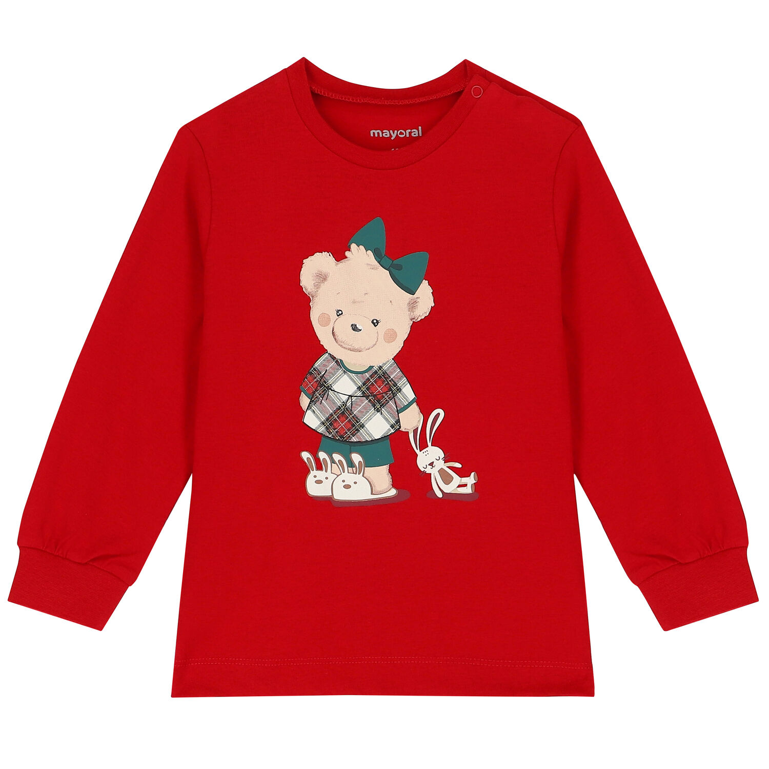 Younger Girls Red & White Pyjamas, 1, hi-res image number null