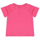 طقم شورت بنات بكشكشة باللون الوردى, 1, hi-res