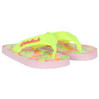 Girls Neon Yellow Flip-Flops, 1, hi-res