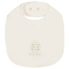 مريلة بنات بالشعار باللون العاجي, 1, hi-res