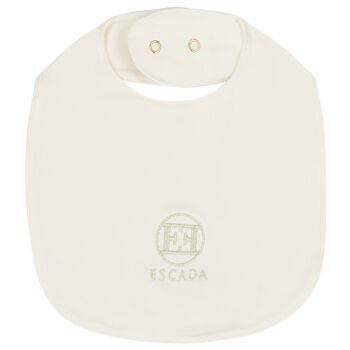 مريلة بنات بالشعار باللون العاجي