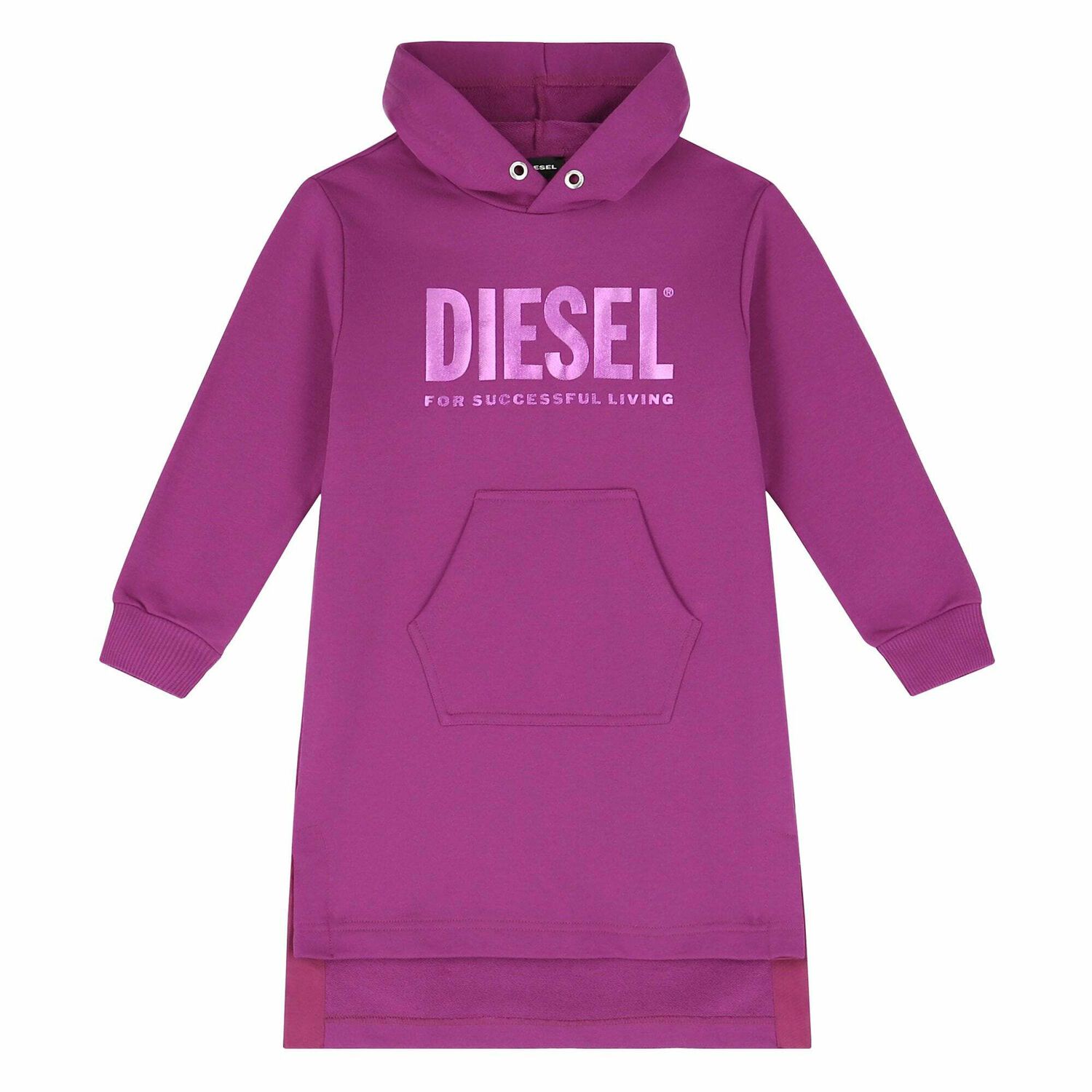 Girls Purple Logo Sweatshirt Dress, 1, hi-res image number null