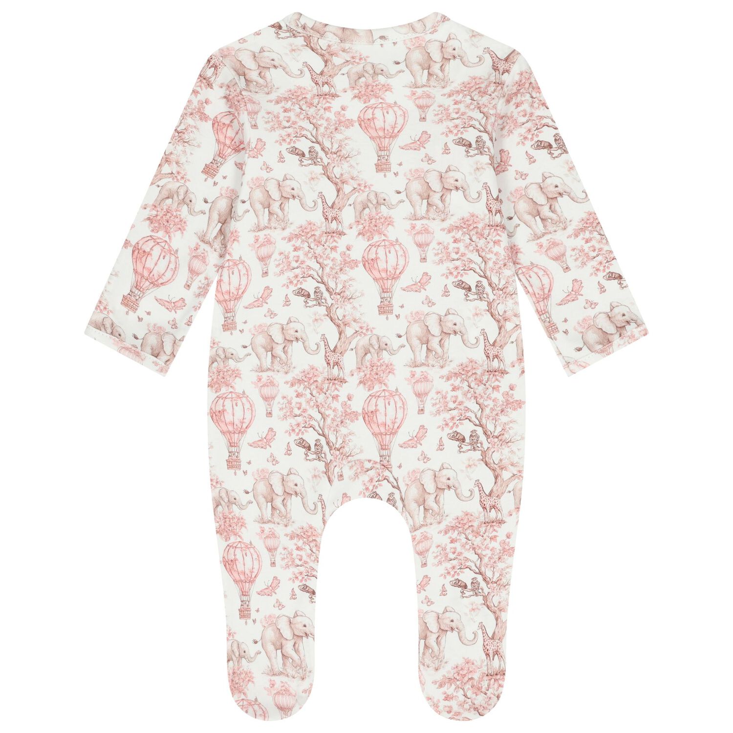 Baby Girls White & Pink Africa Babygrow Gift Set  , 2, hi-res