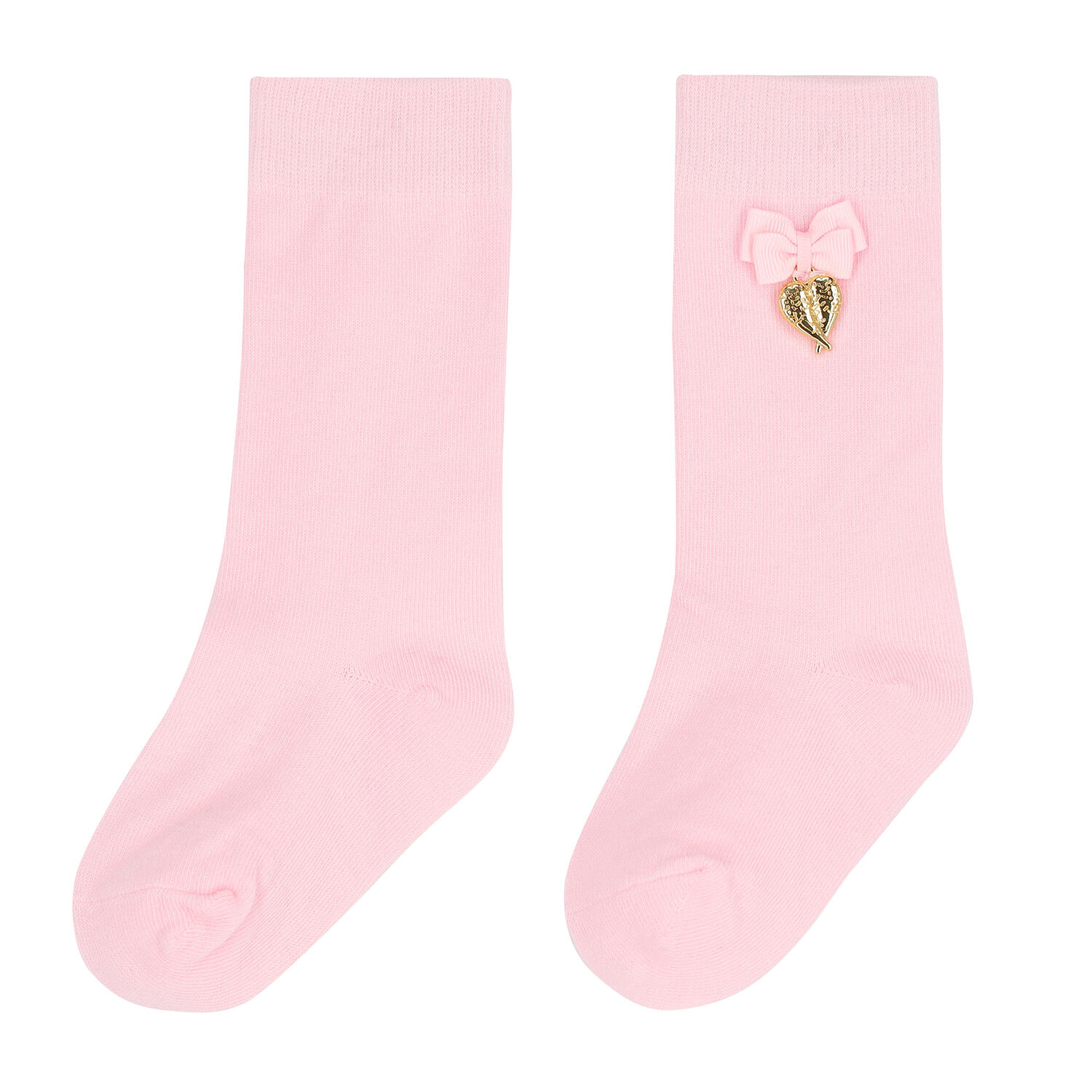 Girls Pink Bow Socks, 2, hi-res image number null