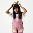 تيشيرت بشعار طائر باللون الأبيض للبنات, 1, hi-res