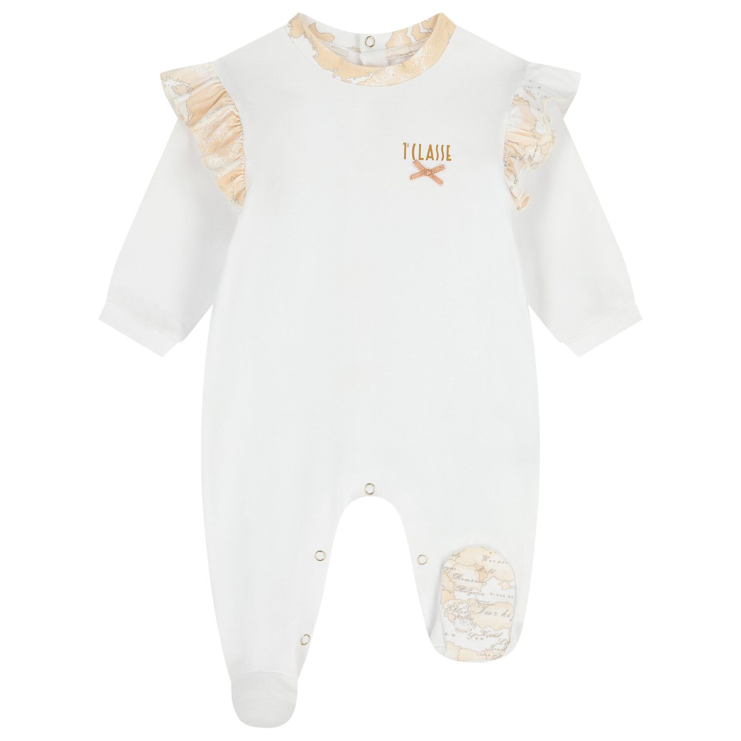 Baby Girls White & Beige Geo Map Gift Set, 1, hi-res