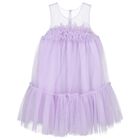 Girls Lilac Tulle Dress, 1, hi-res