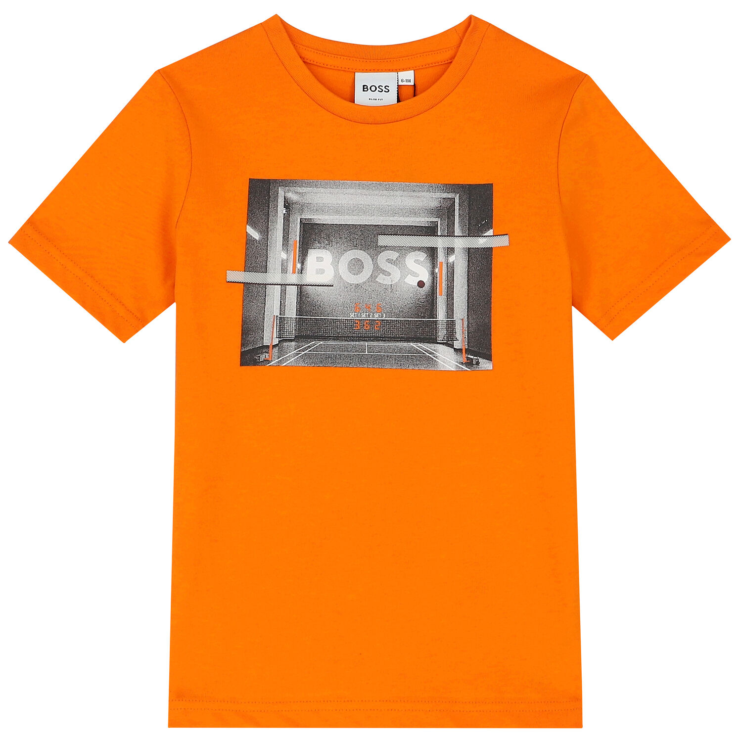 Boys Orange Logo T-Shirt, 1, hi-res