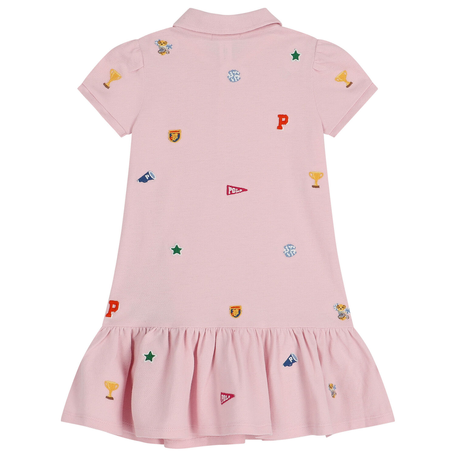 Baby Girls Pink Polo Dress Set, 1, hi-res