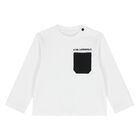 Younger Boys Black, Beige & White Logo Tracksuit Set, 1, hi-res