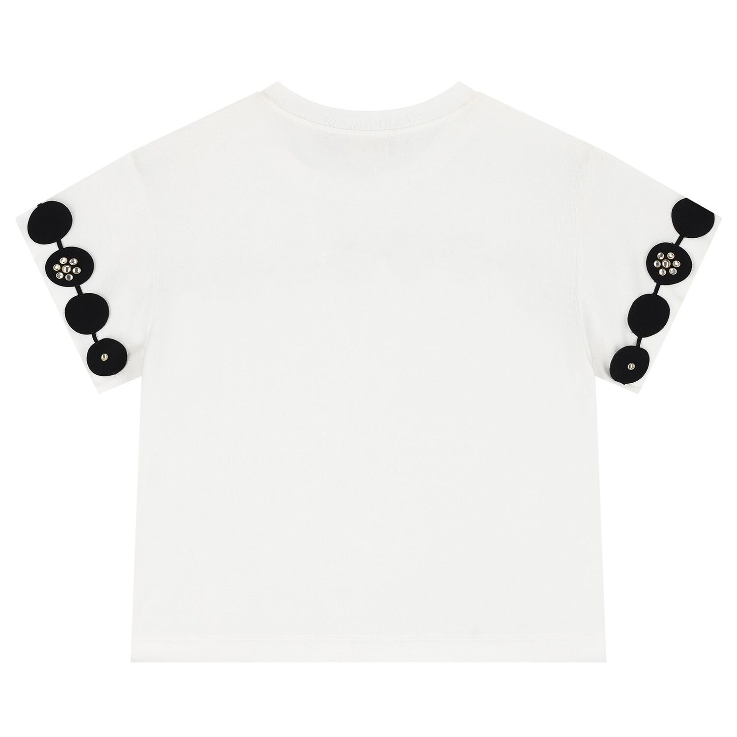 تيشيرت بنات مرصع باللون الابيض , 1, hi-res image number null