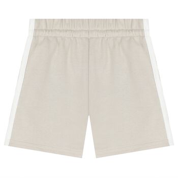 Beige Logo Shorts