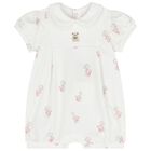 Baby Girls White & Pink Rompers ( 2-Pack ), 2, hi-res